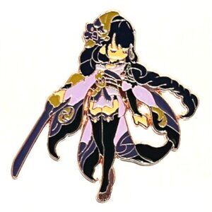 Genshin Impact Raiden Shogun Fan Made Enamel Pin Lapel Pin